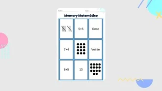 Memory Matemático números 10-30