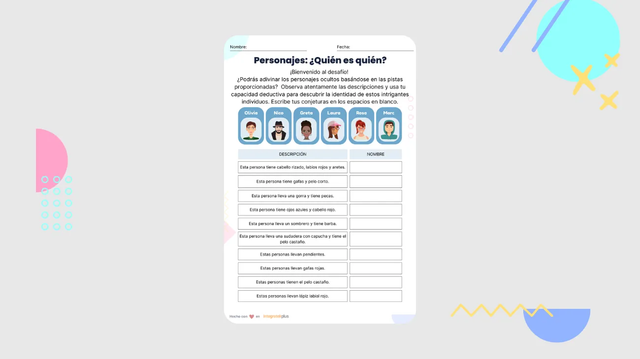 Personajes: ¿Quién es quién?